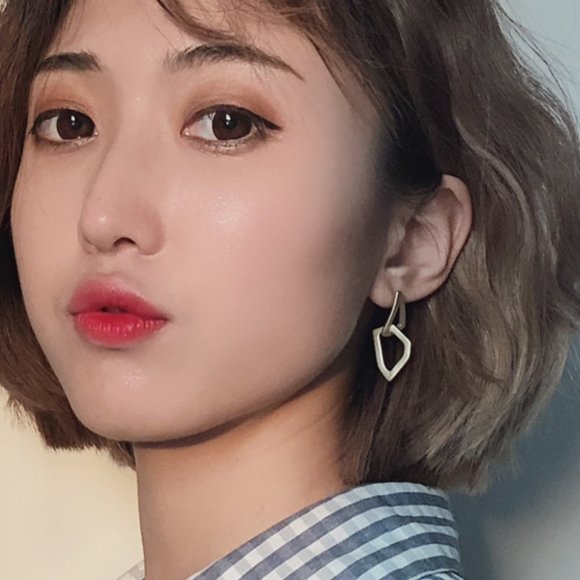 💕💕Last one Geometric Link Earrings - Picture 5 of 8